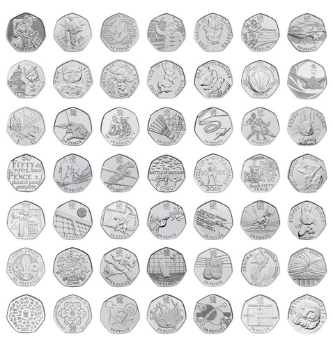 Sealed uncirculated 50p coin - sealed,