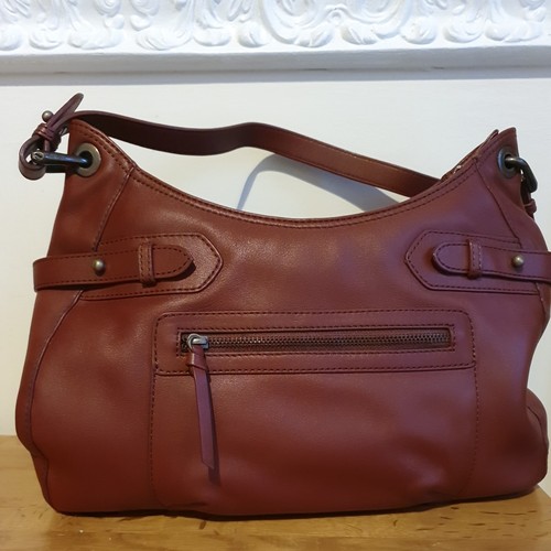 Tula red leather handbag - red,