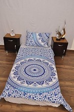 Blue White Aztec Boho Single