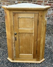 Lovely large antique pine corner cabinet