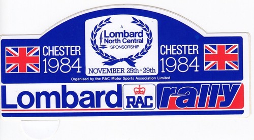 1984 lombard rac rally - rally, chester