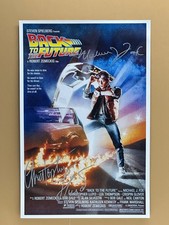 SIGNED BACK TO THE FUTURE  11x17 Movie Poster COA by 2 of the actors