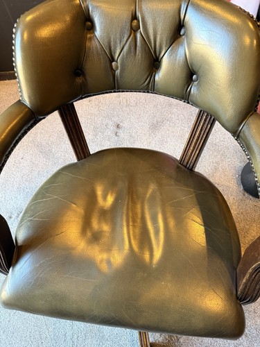 Chesterfield green leather - chesterfield,