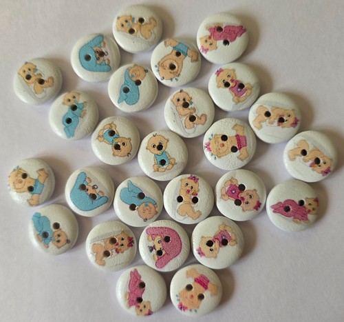 Baby patterned buttons in - patterned,