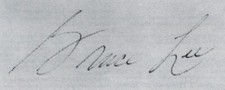 Bruce lee signed note - bruce,