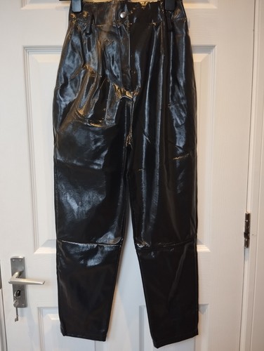 Asos black vinyl faux - , leather