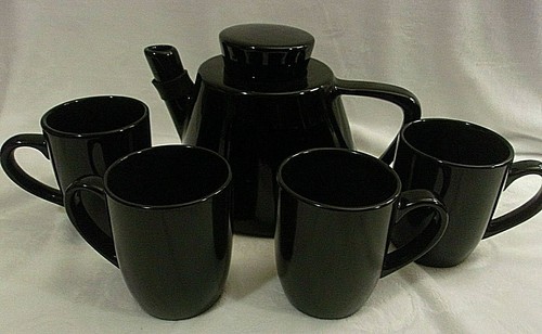 Ikea black glazed ceramic - black,