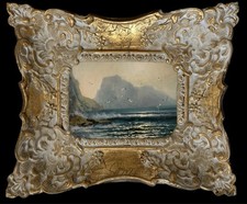 Framed Original Oil Painting On Canvas Ocean Signed And Listed By The Artist