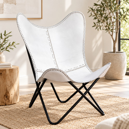 White buffalo leather - white,