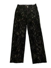 Zara Women’s Festive Days Sequin Velvet Snake Print Pants – Size 36 – NWT