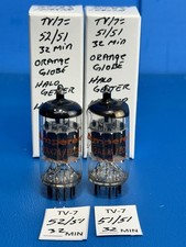 MATCHED PAIR AMPEREX ORANGE GLOBE ECC83 12AX7A TUBES
