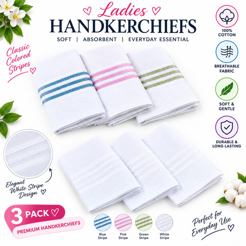 3pk ladies 100 - ladies, cotton