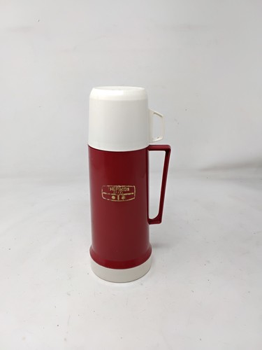 Vintage retro red thermos - vintage,