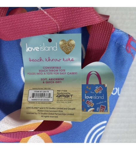 Love island beach towel - island,