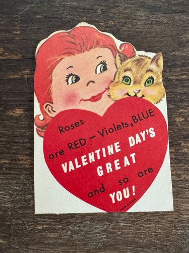 Vintage valentine day card - vintage,