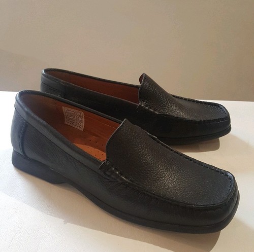 Esino black leather moccasin - black,