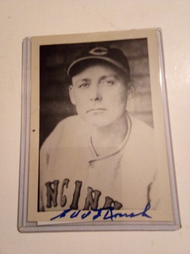 Edd roush signed - edd, 3x5