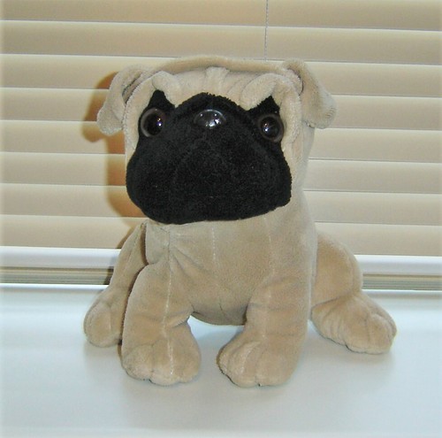 20cm sitting pug - 20cm, soft