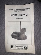 Eagle Model HS-WST Transducer Operating Manual instructions boating