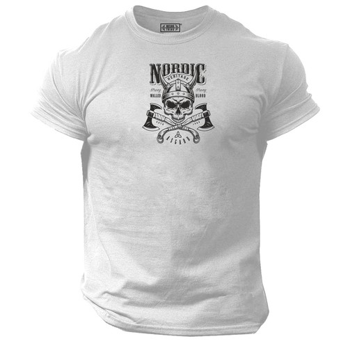 Axes skull shirt gym - skull,