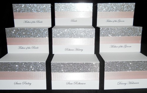 Glitter place cards set 10 - place,