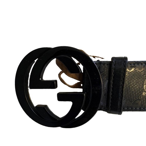 Gucci black leather logo - gucci, gg