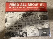 Read All About it! 5 Historic Headline REPLICAS VE Day,Kennedy Dies,Edward VIII