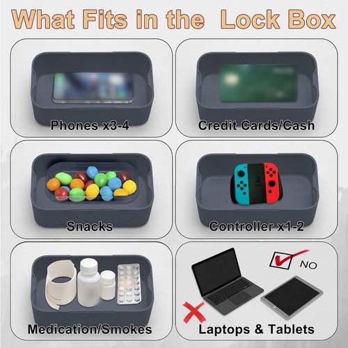 Secure timed lock box - lock, with