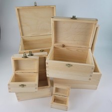 WOODEN BOXES, SET 6 DIFFERENT