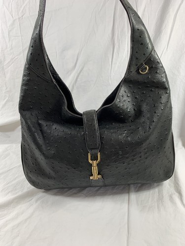 Genuine black leather shoulder