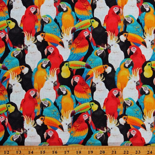 Cotton parrots macaws toucans - cotton,