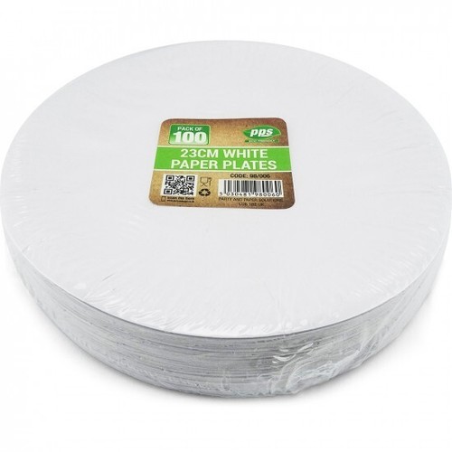 100 large white paper plates - plates,