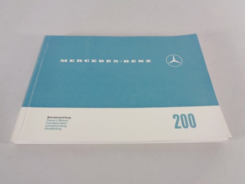 Owner manual mercedes w110 - manual,