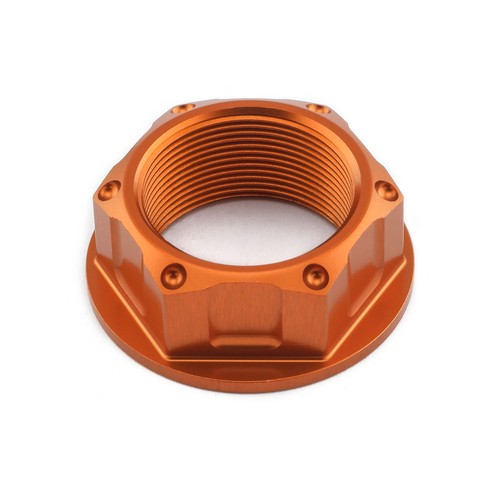 Aluminium flanged top yoke nut - flanged,