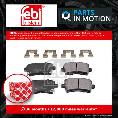 Brake pads set - pads, fits
