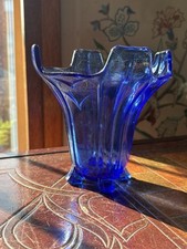 Sowerby Blue Glass Vase