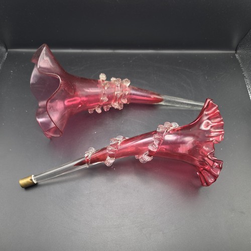 Cranberry and clear glass - cranberry,