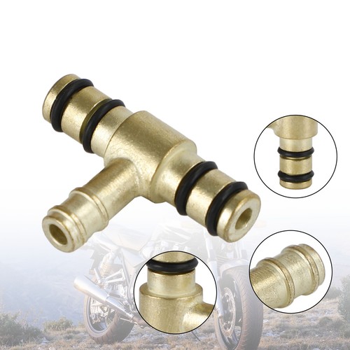 Carburetor brass fuel tee - brass, fit
