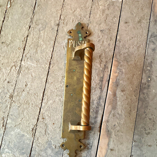 Antique style brass twist pull - antique,