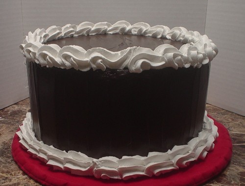 Fake faux chocolate cake - faux,