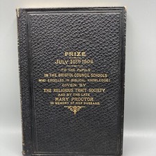 Pocket Paragraph Bible Religious Tract Society Black Leather Bristol Prize 1906