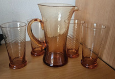 Vintage Art Deco Amber Glass
