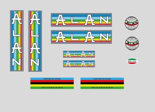 Alan bicycle frame - alan, stickers