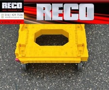 2 X HEAVY DUTY YELLOW WHEELED "SINGLE" DOLLY SKATE 60-40-17CM WAREHOUSE STORAGE