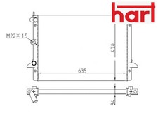COOLANT RADIATOR 605 920 HART