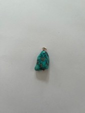 9 ct gold turquoise nugget pendant