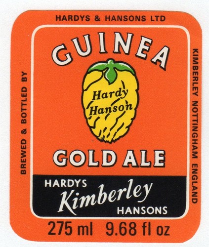 Beer label hardys hansons - label:,
