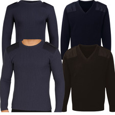 Cadet Army Military Jumper Crew Neck / V-Neck Security Uniform Sweater for Men