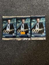 JAMES BOND 007 COMMANDER SPY CARDS SEALED BOOSTER PACK X 3 RARE