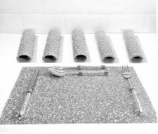 Diamante silver table mat - diamante,
